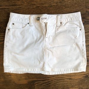Gap White Jean Skirt